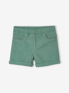 Maedchenkleidung-Shorts & Bermudas-Mädchen Shorts, Makrameespitze BASIC, Bundweite verstellbar