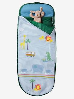 Kinderzimmer-Kinderbettwäsche-Kinderschlafsack mit Luftmatratze "Safari"