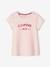 Mädchen T-Shirt, Message-Print BASIC Oeko-Tex - gelb+koralle+marine+rosa+weiß - 12