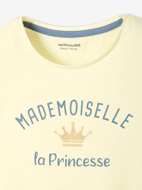Mädchen T-Shirt, Message-Print BASIC Oeko-Tex - gelb+koralle+marine+rosa+weiß - 3