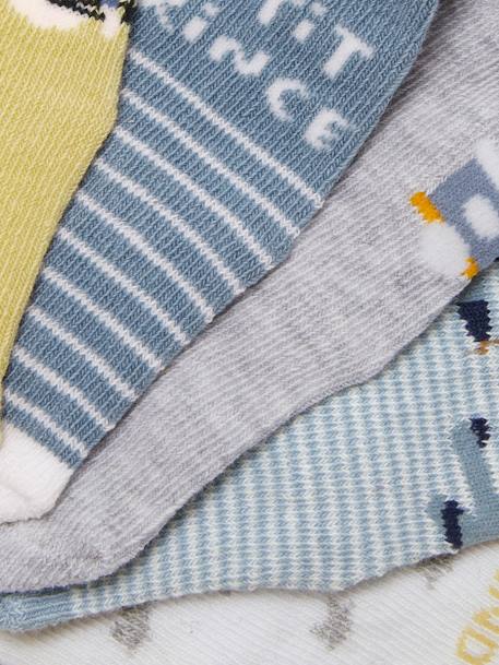 5er-Pack Jungen Baby Socken mit Motiven  Oeko-Tex - pack blau - 3