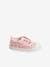 Mädchen Baby Stoff-Sneakers mit Gummizug - blau bedruckt/herzen+rosa blumen - 7