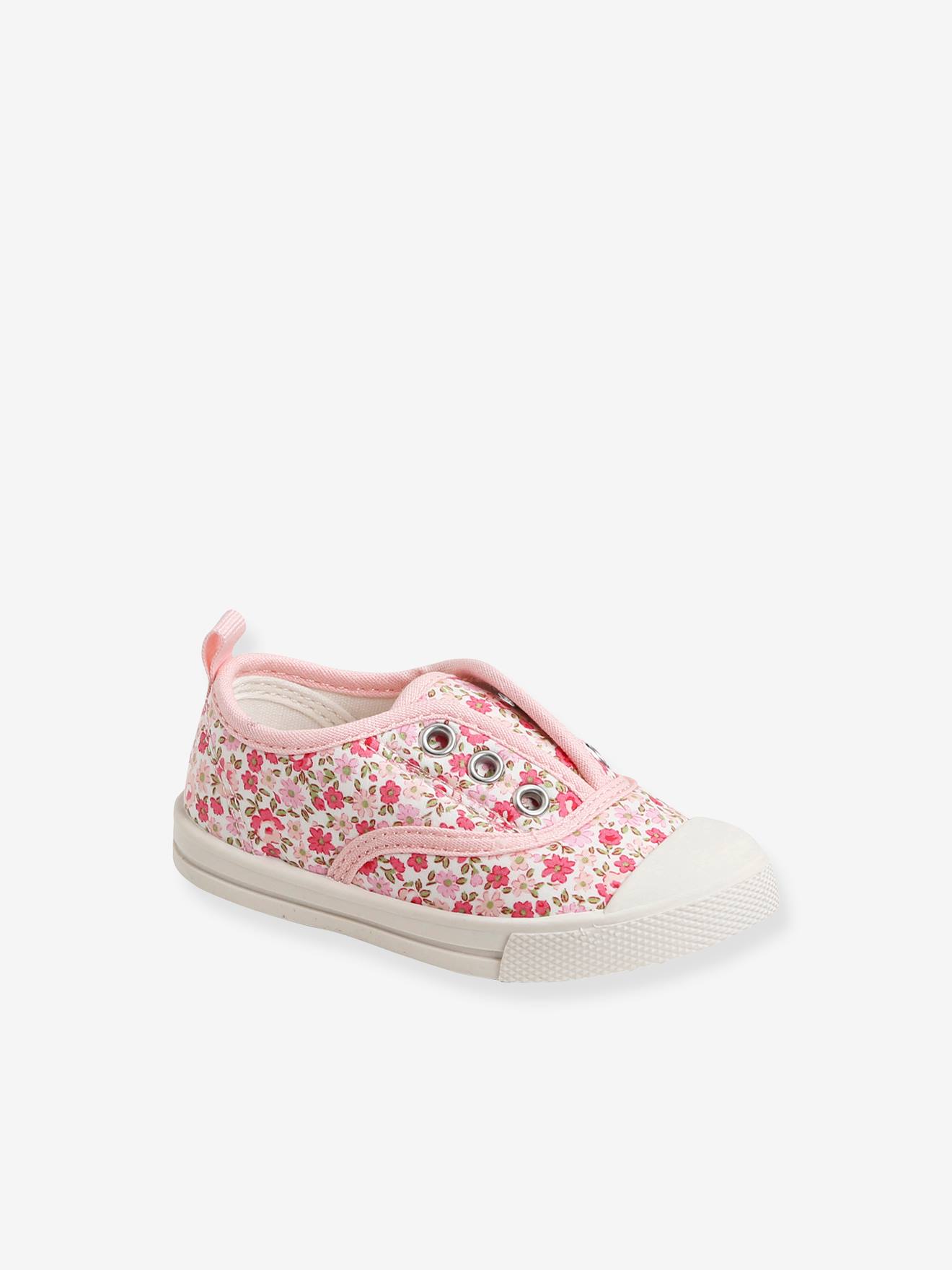 Baby Schuhe Kinder Schuhe  Mädchen Schuhe weiß/rosa bestickt 3-4 Monate 