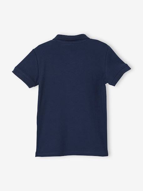 Jungen Poloshirt, kurze Ärmel Oeko-Tex - blau+grau meliert+graugrün+hellblau+marine+rot+weiß - 15