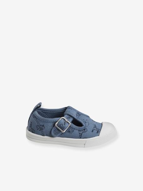 Jungen Baby Stoff-Schuhe - blau+braun - 2
