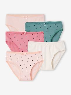 Maedchenkleidung-Unterwäsche, Socken, Strumpfhosen-Unterhosen-5er-Pack Mädchen Slips, gerippt  Oeko-Tex