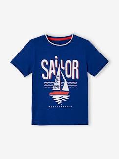 Jungenkleidung-Shirts, Poloshirts & Rollkragenpullover-Shirts-Jungen T-Shirt mit Segelboot Oeko Tex®