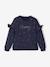 Mädchen Sweatshirt mit Volants - blau bedruckt/kirschen+pfirsich bedruckt - 1