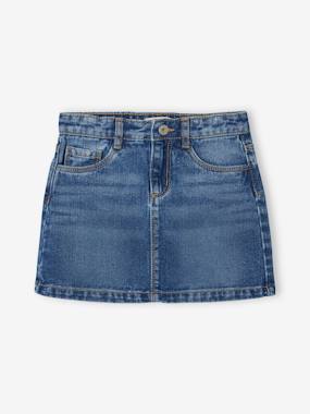 Vertbaudet Mädchen Jeansrock blau