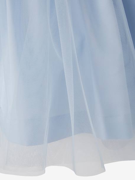Festliches Mädchenkleid, Satin und Tüll - hellblau+marine+mint+weiß+zartrosa - 4