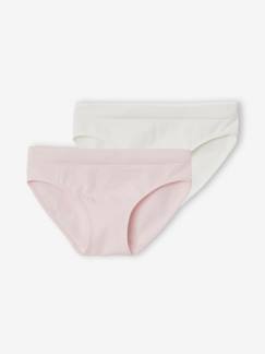 Maedchenkleidung-Unterwäsche, Socken, Strumpfhosen-2er-Pack Mädchen Slips, Mikrofaser Oeko-Tex