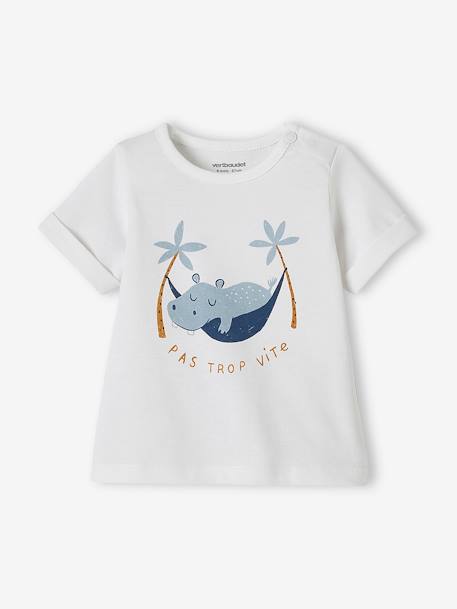 Baby-Set: T-Shirt & Shorts - hellgrau meliert+weiß - 10