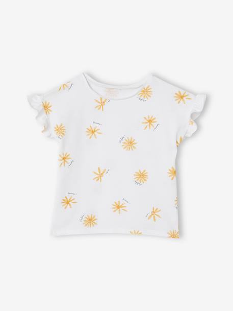 Mädchen-Set: T-Shirt mit Volantärmeln & Rock Oeko-Tex® - rosa bedruckt+weiß bedruckt - 9