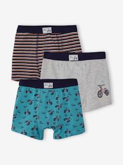 Jungenkleidung-Unterwäsche & Socken-Unterhosen & Boxershorts-3er-Pack Jungen Boxershorts, Fahrrad Oeko-Tex®