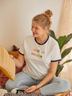 Bio-Kollektion: T-Shirt mit Message-Print, Schwangerschaft & Stillzeit -  - [numero-image]