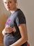Bio-Kollektion: T-Shirt für Schwangerschaft & Stillzeit ,,Club Mama“ - anthrazit+blau+braun+braun+rosa - 4