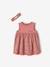 Kleid mit Haarband für Mädchen Baby Oeko Tex - altrosa+graugrün bedruckt+zartrosa - 1
