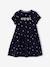 Mädchen-Set: Kleid & Leggings, Glanzdetails - altrosa+nachtblau bedruckt+smaragdgrün - 7
