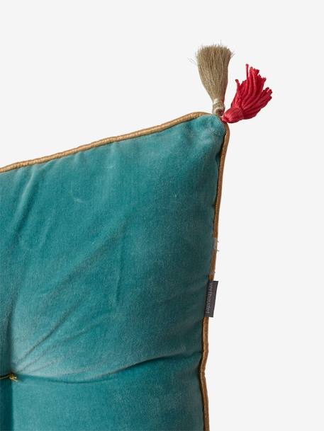 Kinderzimmer Bodenmatratze aus Samt „India“ - türkis gemustert - 6