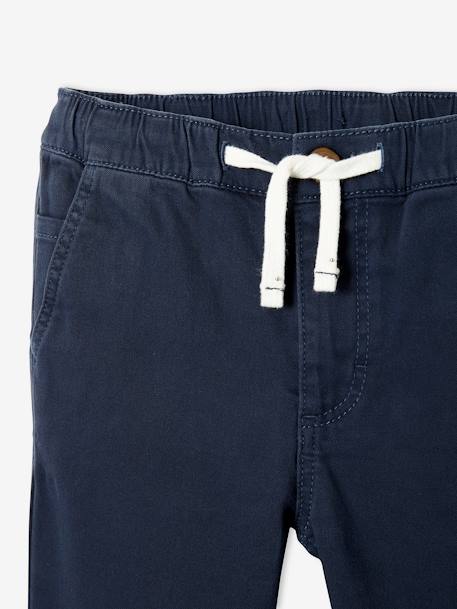 Jungen Chinohose mit Dehnbund, Bundweite verstellbar grün+nachtblau 18