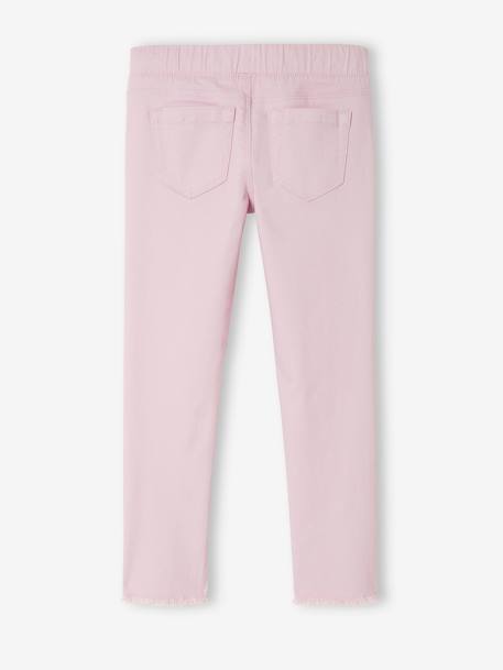 Farbige Mädchen Treggings - dunkelrosa+dunkelrosa+gelb+grün+hellblau+karamell+nachtblau+pfirsich+violett - 46