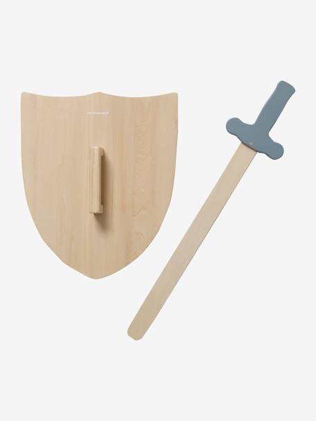 Kinder Spielschwert & Schild aus Holz FSC® - beige - 3