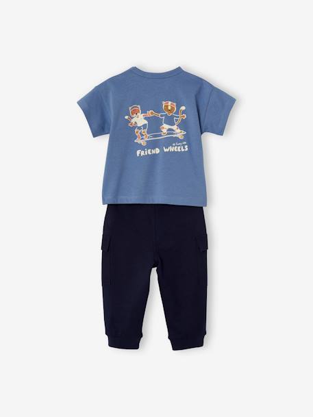 Baby-Set: T-Shirt & Sweathose - blau - 4