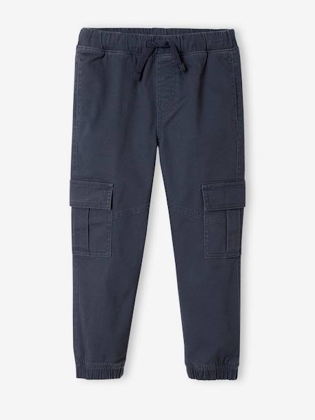 Jungen Cargohose mit Dehnbund Oeko-Tex - camelfarben+dunkelblau+dunkelkhaki+marine - 13