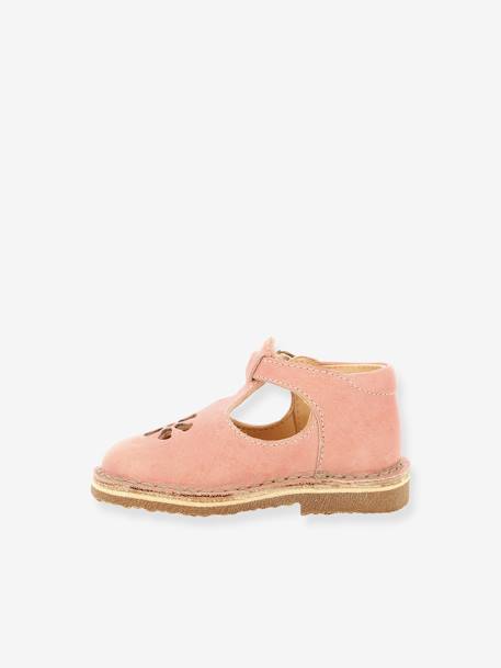 Baby Lauflern-Sandalen „Bimbo 2“ ASTER, pflanzlich gegerbtes Leder - camelfarben+zartrosa - 9