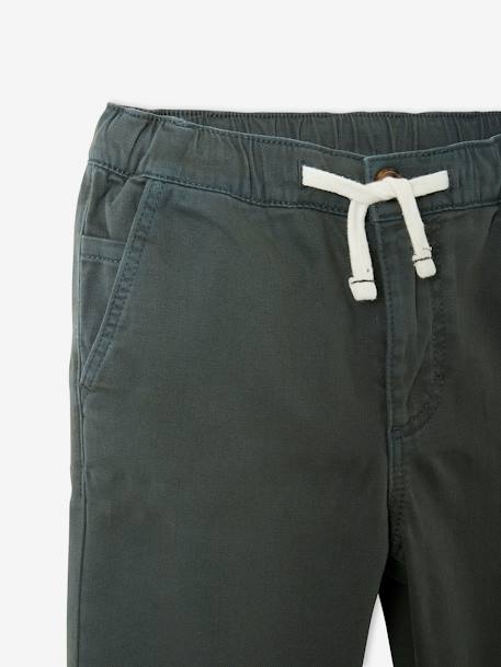 Jungen Chinohose mit Dehnbund, Bundweite verstellbar grün+nachtblau 5