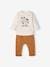 Baby-Set: Shirt & Jogginghose - gestreift/karamell - 2