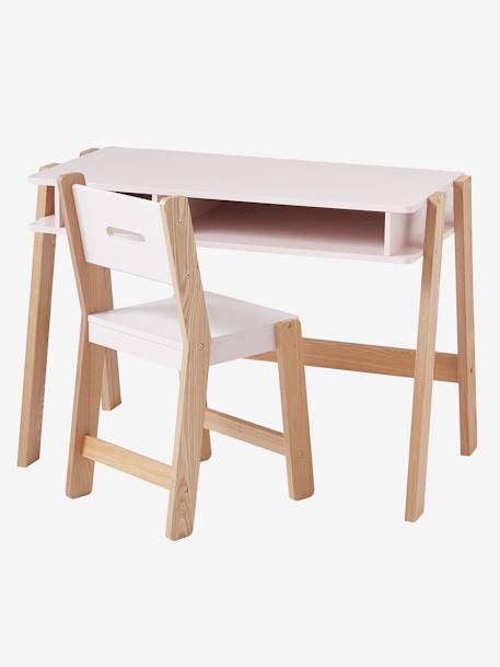 Kinderstuhl „Architekt Junior“, Sitzhöhe 45 cm - blau/natur+natur/weiß+rosa/natur - 13
