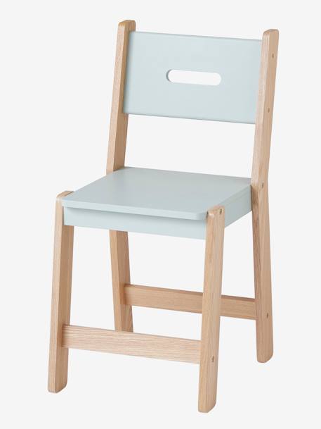 Kinderstuhl „Architekt Junior“, Sitzhöhe 45 cm - blau/natur+natur/weiß+rosa/natur - 1