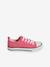 Mädchen Stoff-Sneakers mit Reißverschluss - grün bedruckt/tropical+rosa+rote blumen - 10