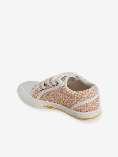 Mädchen Klett-Sneakers, Anziehtrick - hellblau+rosa geblümt+weiß/gelb geblümt - 15