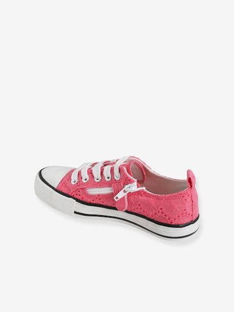 Mädchen Stoff-Sneakers mit Reißverschluss - grün bedruckt/tropical+pfirsich+rosa+rote blumen - 19