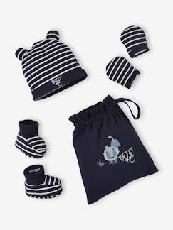 Babymode-Accessoires-Jungen Baby-Set: Mütze, Schühchen & Fäustlinge