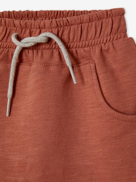 Jungen Baby Sweat-Bermudas - braun+dunkelblau+weiß/marine gestreift - 3