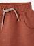 Jungen Baby Sweat-Bermudas - braun+dunkelblau+weiß/marine gestreift - 3
