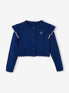 Maedchenkleidung-Pullover, Strickjacken & Sweatshirts-Mädchen Bolero mit Volants