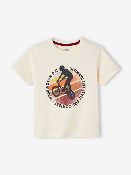 Jungen T-Shirt, grafischer Print Oeko-Tex - grau+hellblau+violett+wollweiß - 15
