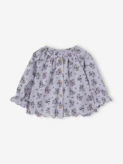 Babymode-Hemden & Blusen-Baby Bluse mit gewellten Abschlüssen