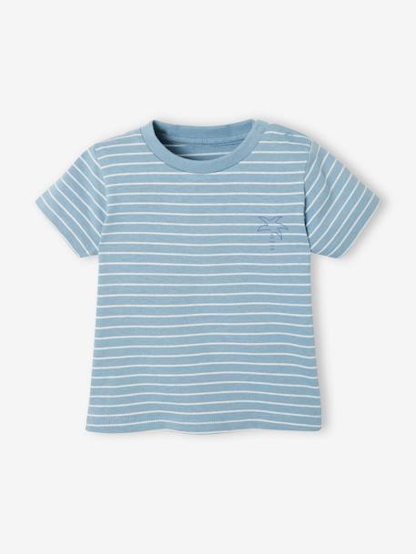 2er-Pack Jungen Baby T-Shirts, Tier-Print Oeko Tex® - pack gelb/blau gestreift - 3