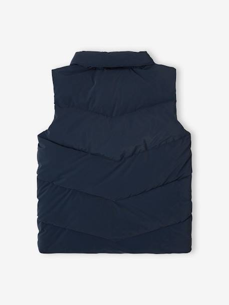 Jungen Weste mit Wattierung aus Recycling-Polyester - nachtblau+petrol - 4