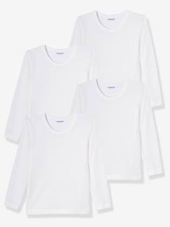 Jungenkleidung-Unterwäsche & Socken-Unterhemden-4er-Pack Jungen Shirts BASIC Oeko-Tex