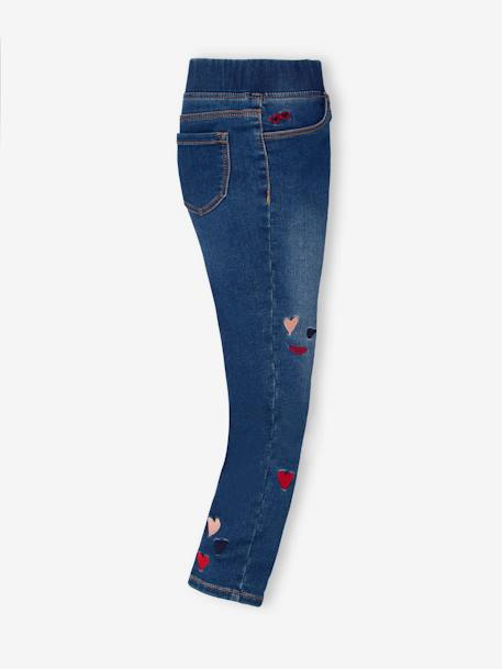 Mädchen Treggings, Jeans-Optik - blue stone+schwarz - 3