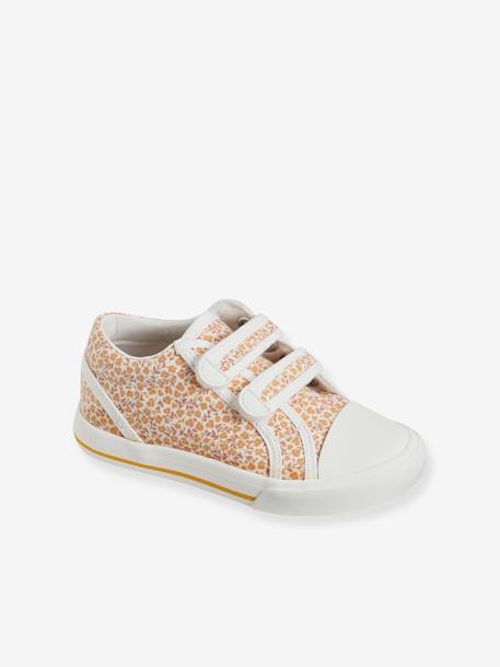 Mädchen Klett-Sneakers, Anziehtrick - hellblau+rosa geblümt+weiß/gelb geblümt - 13