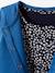 Mädchen-Set: Kleid + Cardigan - blau+marine bedruckt+graublau+pfirsich+wollweiß bedruckt - 8