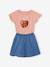 Mädchen-Set: T-Shirt mit Volantärmeln & Rock Oeko-Tex® - rosa bedruckt+weiß bedruckt - 2