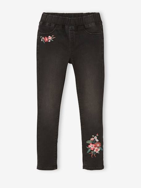 Mädchen Jeggings WATERLESS, Hüftweite COMFORT OEKO-TEX®, Bundweite verstellbar schwarz 1